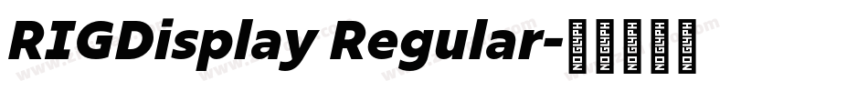 RIGDisplay Regular字体转换